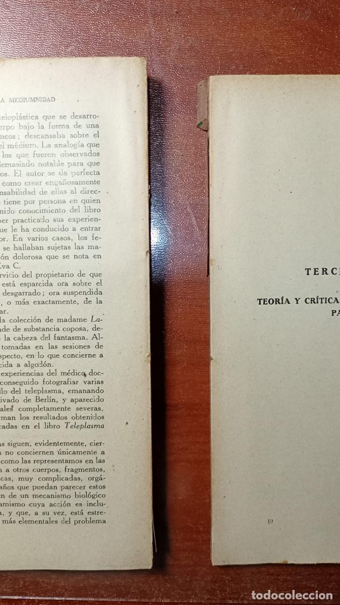 Libros de segunda mano: FENOMENOS DE LA MEDIUMNIDAD. SCHRENCK-NOTZING - Foto 2