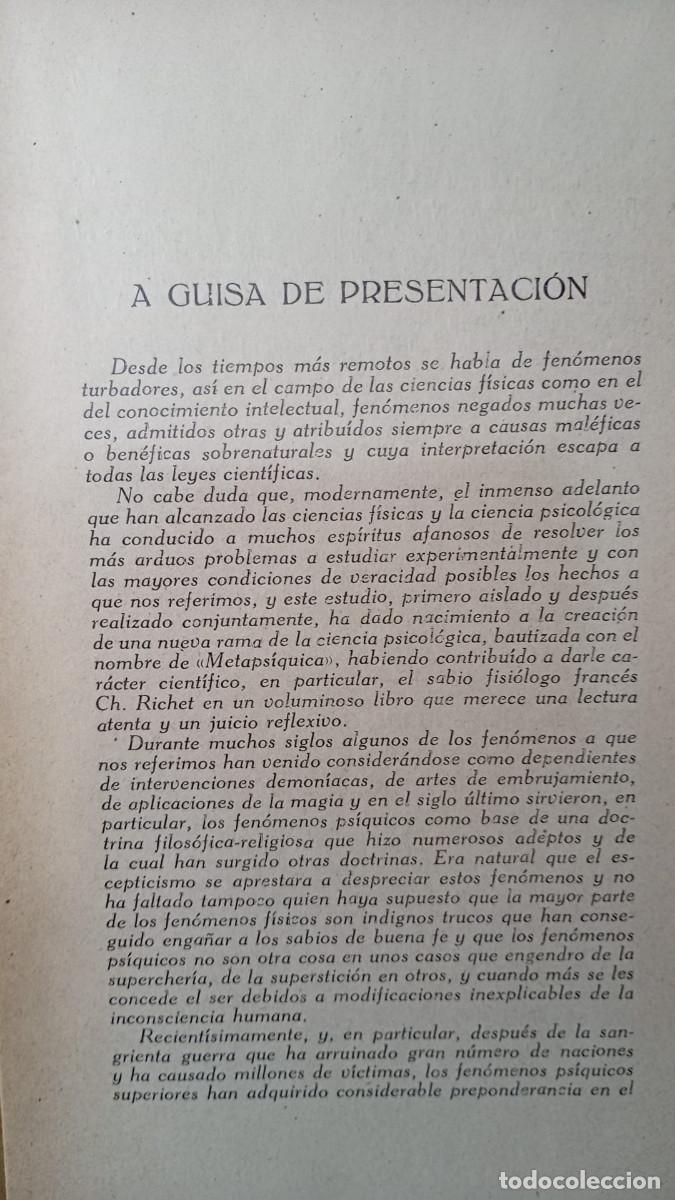Libros de segunda mano: FENOMENOS DE LA MEDIUMNIDAD. SCHRENCK-NOTZING - Foto 3