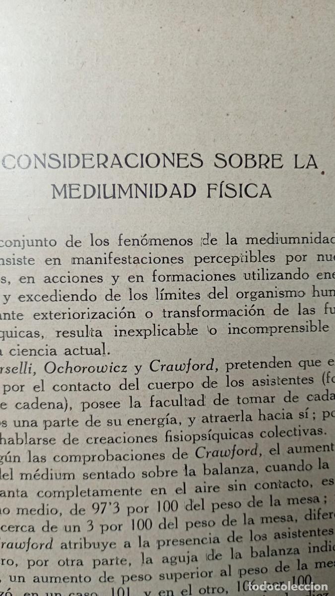 Libros de segunda mano: FENOMENOS DE LA MEDIUMNIDAD. SCHRENCK-NOTZING - Foto 5