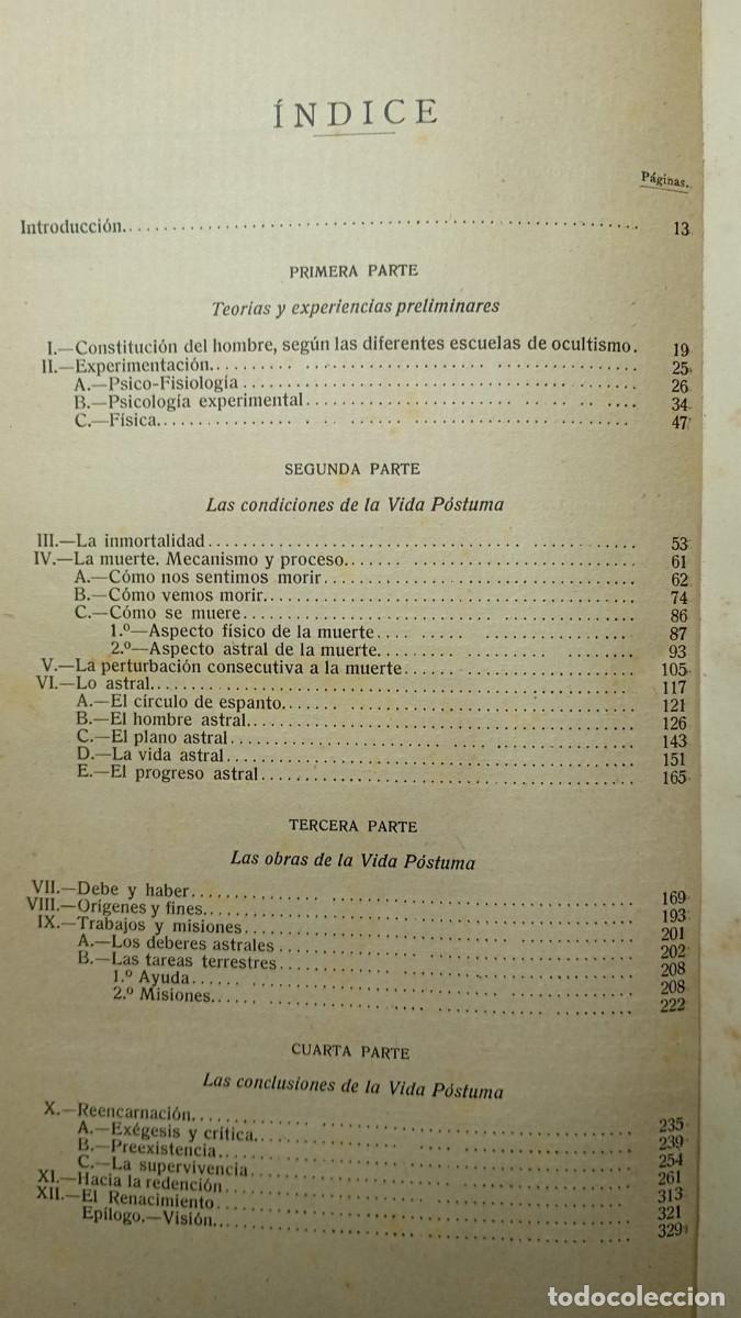 Libros de segunda mano: LA VIDA POSTUMA. CHARLES LANCELIN - Foto 9
