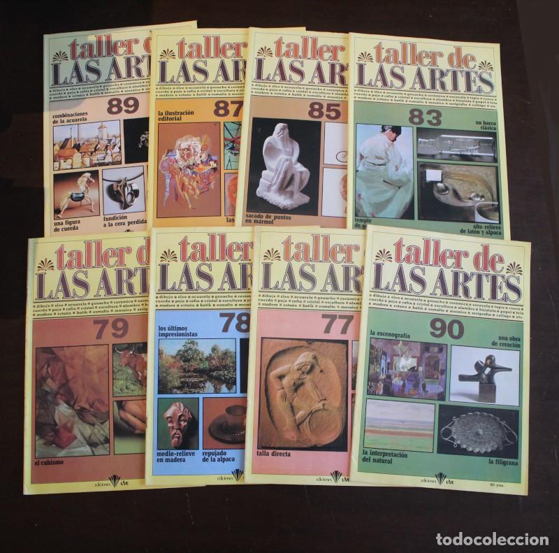 Libros de segunda mano: LOTE 8 FASCICULOS TALLER DE LAS ARTES, EDICIONES UVE 77 78 79 83 85 87 89 90 CERAMICA TAPIZ SERIGRAF