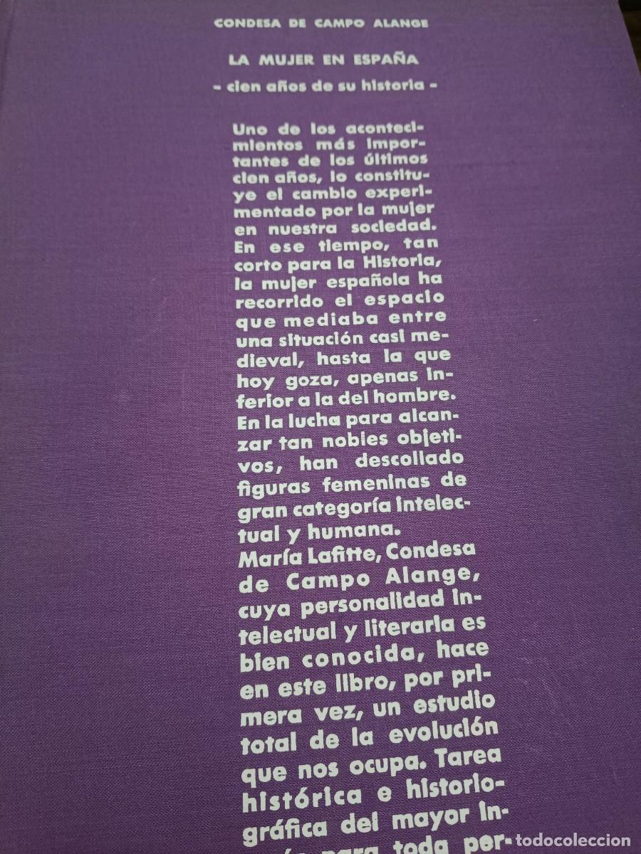 Libros de segunda mano: LA MUJER EN ESPA&Ntilde;A CIEN A&Ntilde;OS DE HISTORIA 1860-1960. MAR&Iacute;A LAFFITTE. ED. AGUILAR, 1963.