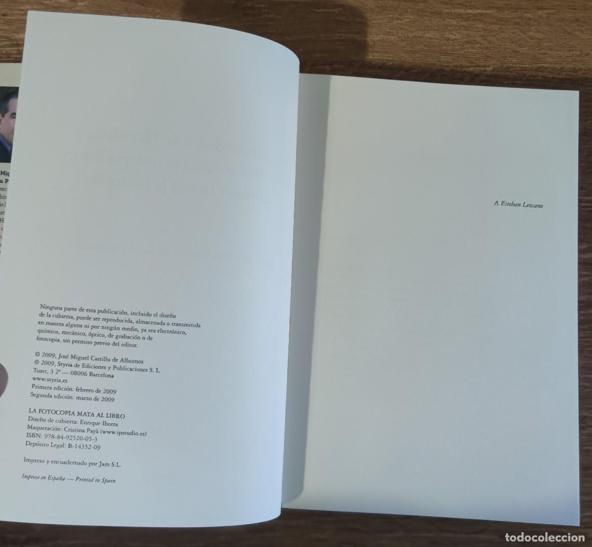 Libros de segunda mano: Libro - Las hemorroides de Napole&oacute;n (2009) Jos&eacute; Miguel Carrillo de Albornoz - Foto 2