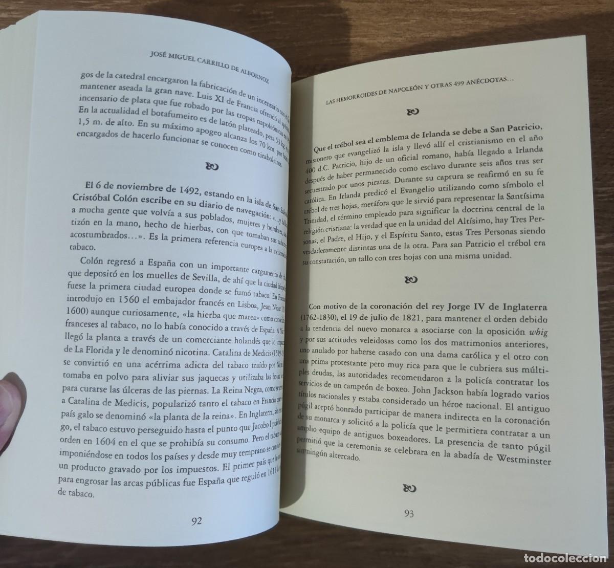 Libros de segunda mano: Libro - Las hemorroides de Napole&oacute;n (2009) Jos&eacute; Miguel Carrillo de Albornoz - Foto 4