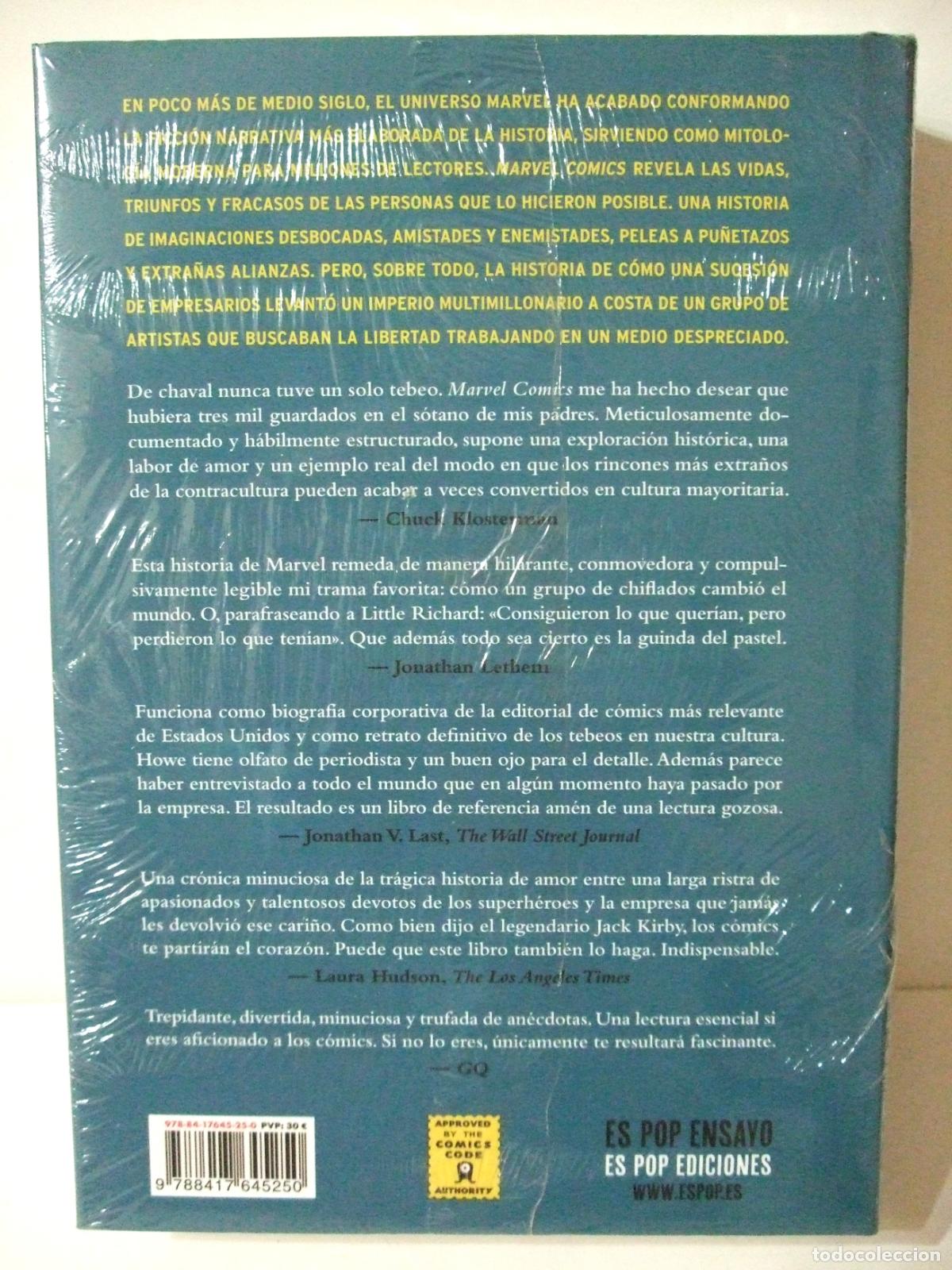 Libros de segunda mano: MARVEL COMICS LA HISTORIA JAM&Aacute;S CONTADA - SEAN HOWE - ES POP EDICIONES 2024 - LIBRO - Foto 2