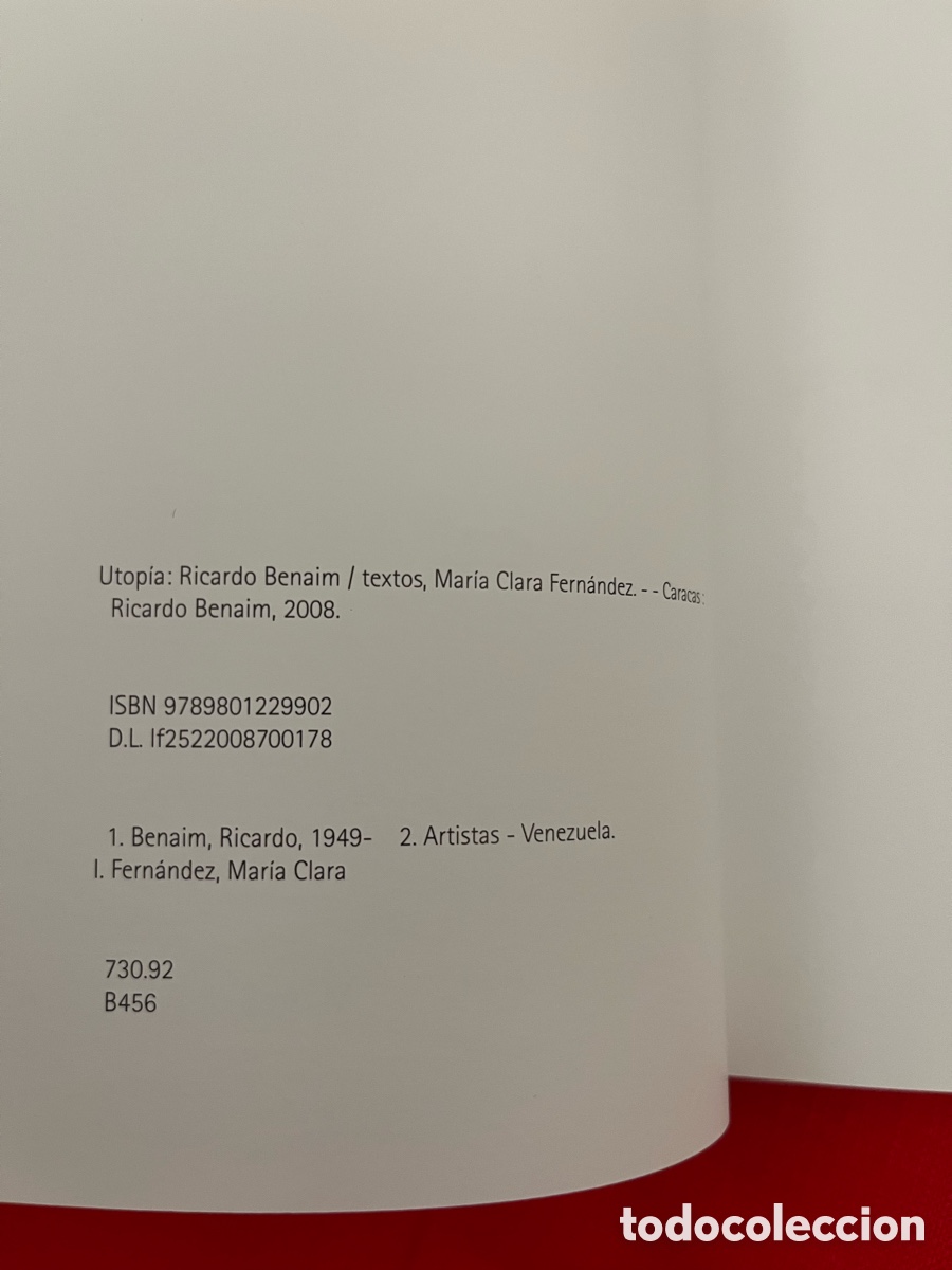 Libros de segunda mano: Libro de arte - Utop&iacute;a - Ricardo Benaim - Foto 4