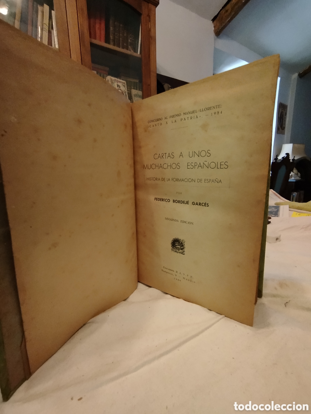 Libros de segunda mano: Cartas a unos muchachos espa&ntilde;oles (Historia de la formaci&oacute;n de Espa&ntilde;a) de Federico Bordej&eacute; Garc&eacute;s