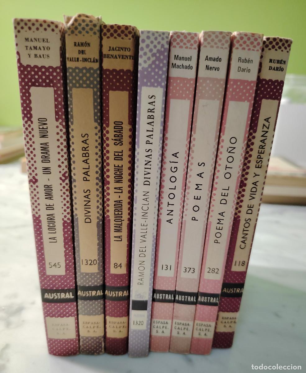 Libros de segunda mano: Lote de 8 libros de la Colecci&oacute;n Austral (serie violeta, teatro y poes&iacute;a)