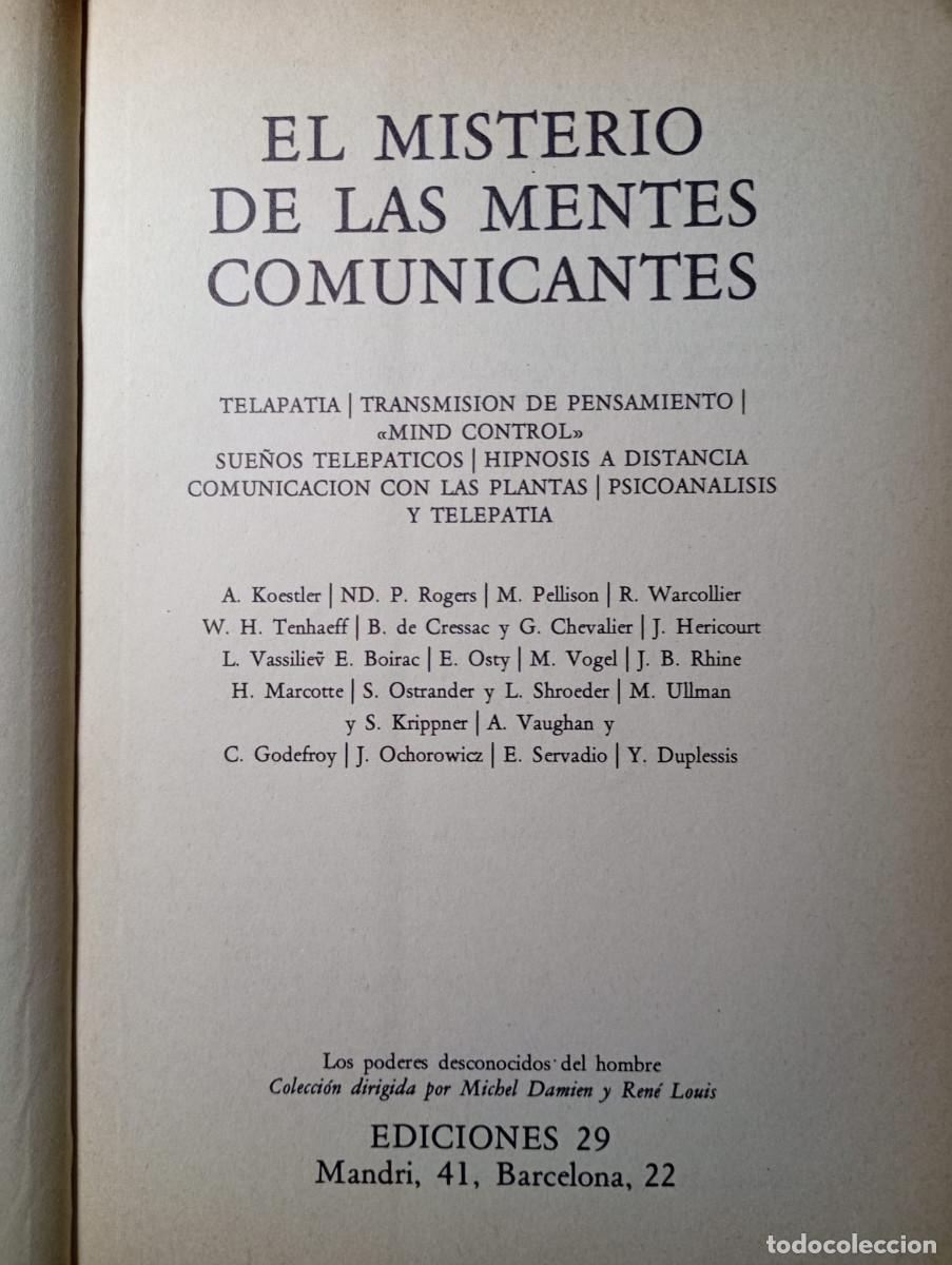 Libros de segunda mano: LOS MISTERIOS DE LAS MENTES COMUNICANTES. - Foto 4