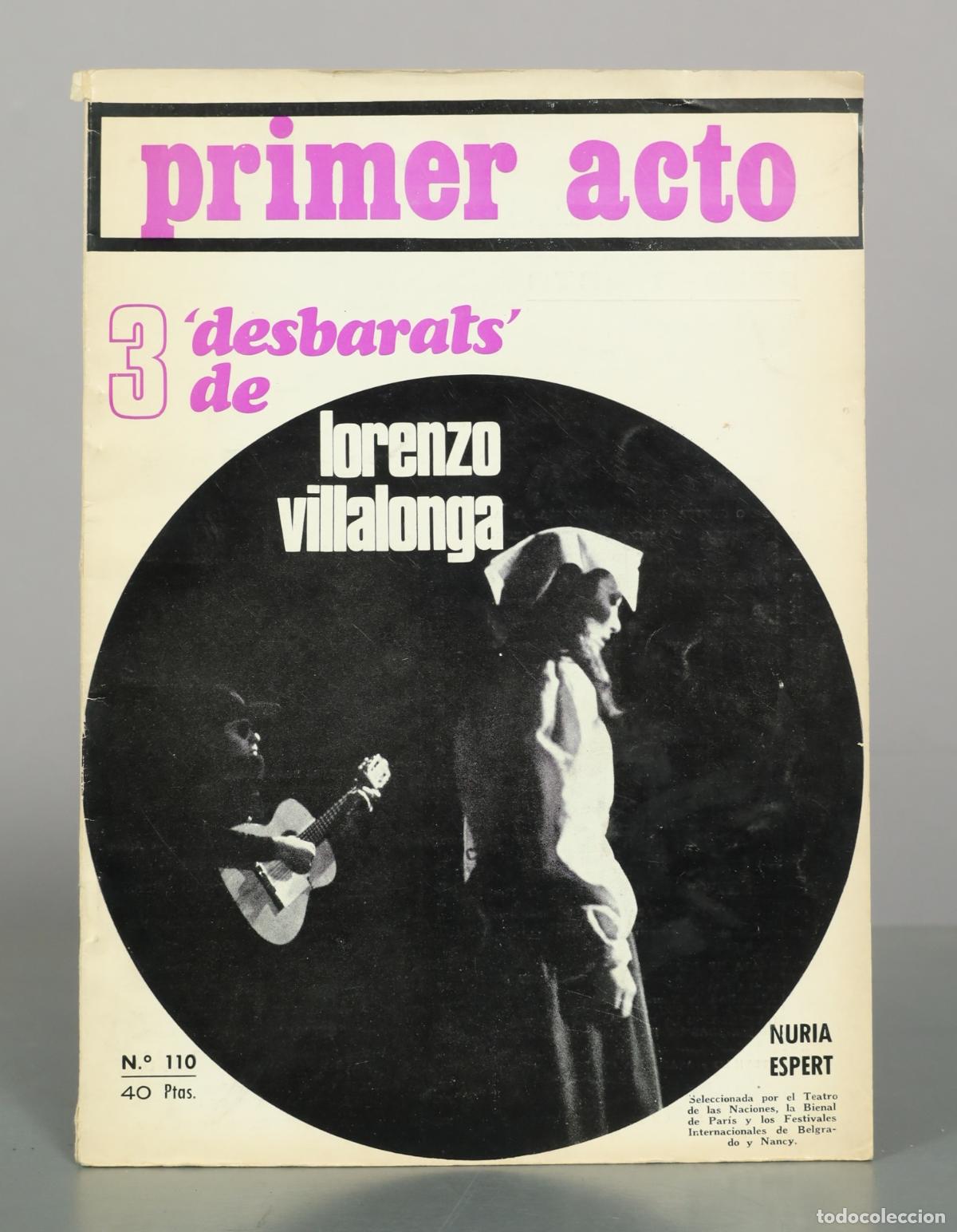 Libros de segunda mano: Primer Acto - 3 'desbarats' de Lorenzo Villalonga - Nuria Espert