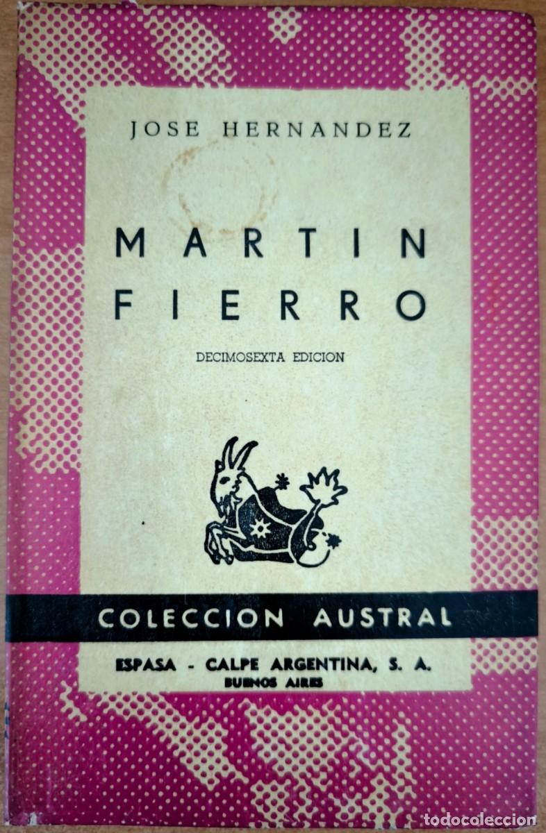 Libros de segunda mano: Mart&iacute;n Fierro, de Jos&eacute; Hern&aacute;ndez