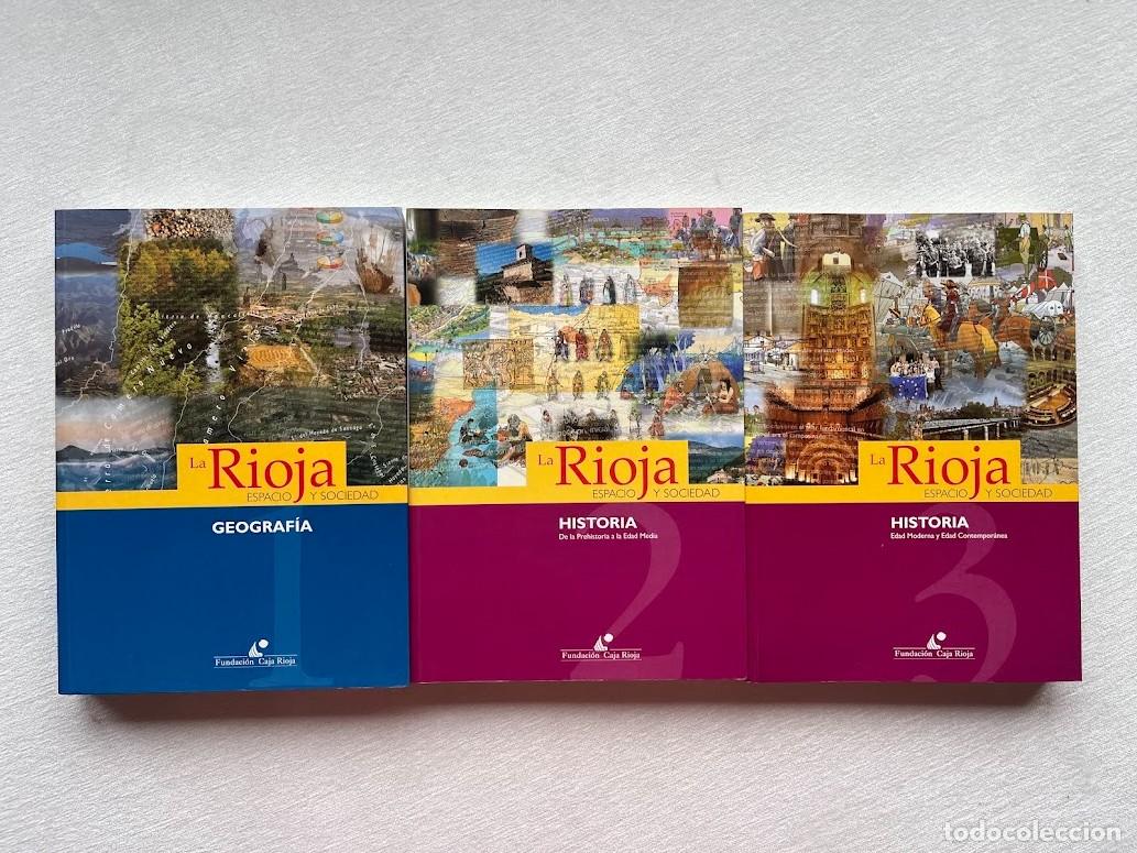 Libros de segunda mano: La Rioja, Espacio y Sociedad / 3 Tomos (1 Geograf&iacute;a, 2 Historia) / Completa / Caja Rioja /