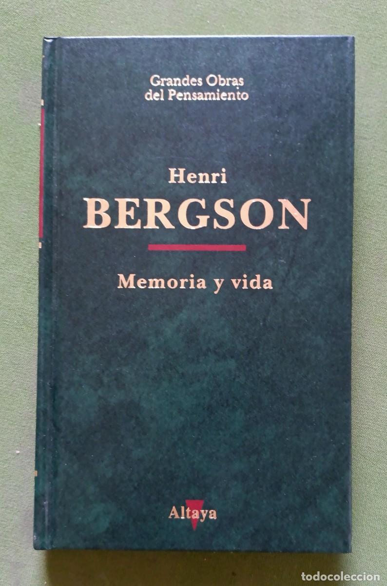 Libros de segunda mano: MEMORIA Y VIDA - HENRI BERGSON - GRANDES OBRAS DEL PENSAMIENTO.