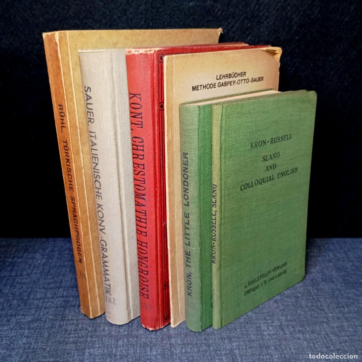 Libros de segunda mano: Lote 6 Libros Antiguos M&eacute;todos Idiomas 1909-1949 (Gaspey-Otto-Sauer) - Ocasi&oacute;n por Liquidaci&oacute;n