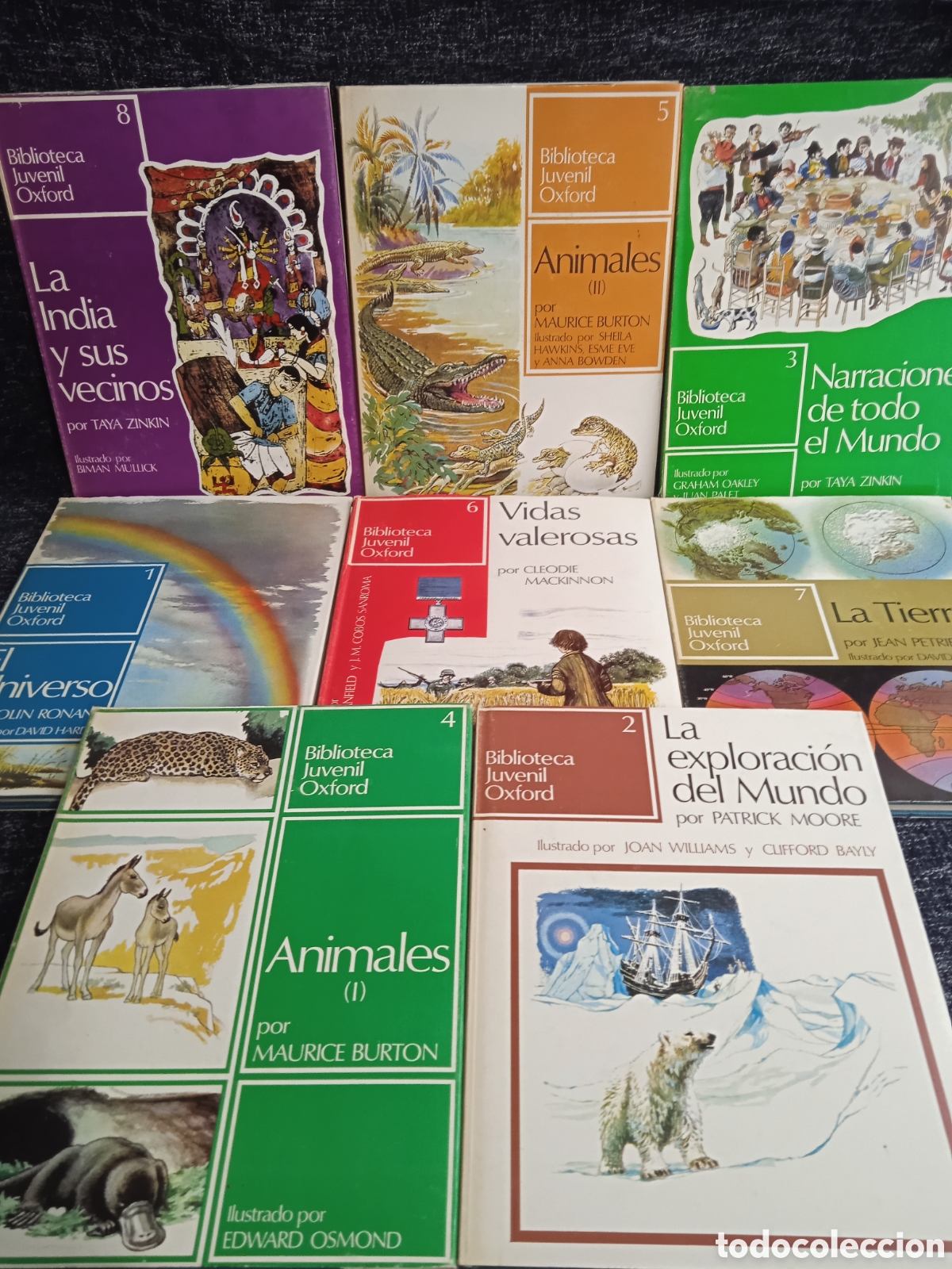 Libros de segunda mano: BIBLIOTECA JUVENIL OXFORD COMPLETA EN 8 VOLUMENES -A&Ntilde;O 1970