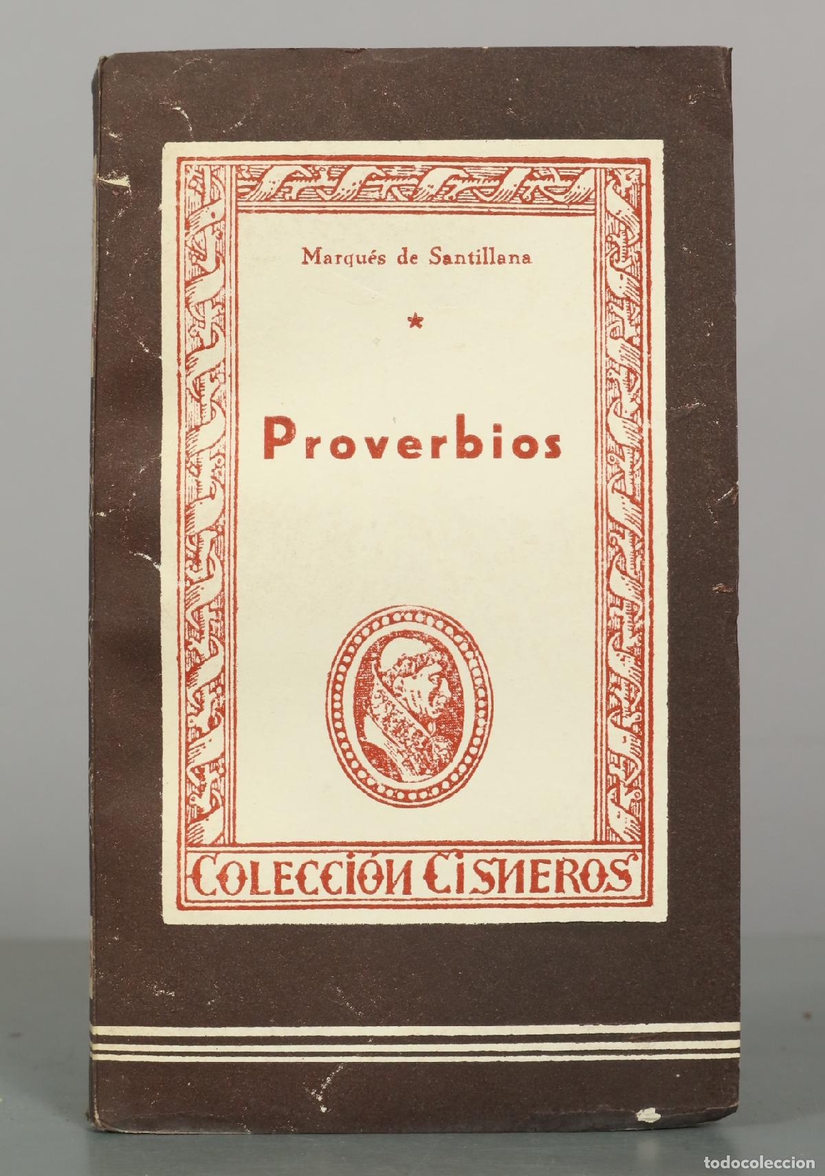 Libros de segunda mano: Proverbios - Marqu&eacute;s de Santillana - Ediciones Atlas