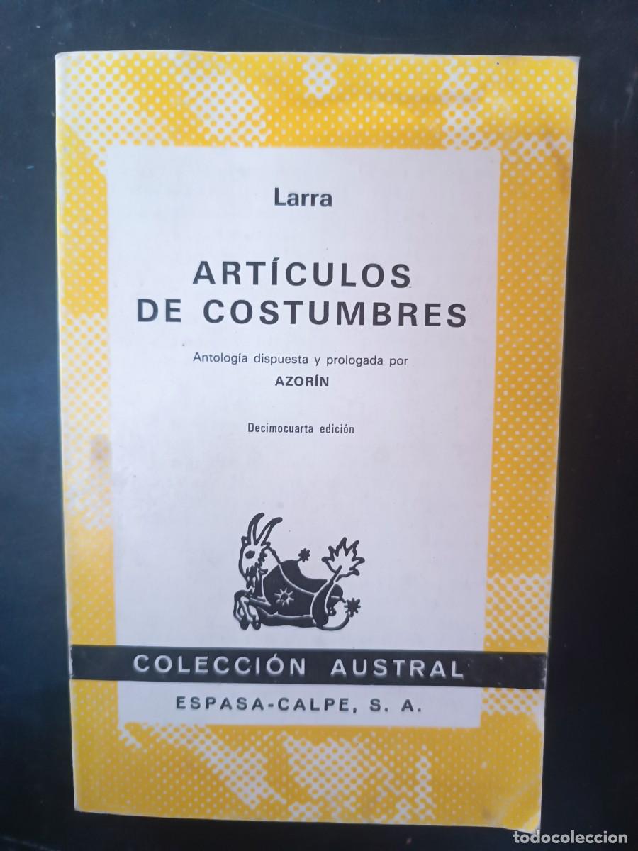 Libros de segunda mano: Art&iacute;culos de costumbres Mariano Jos&eacute; de Larra