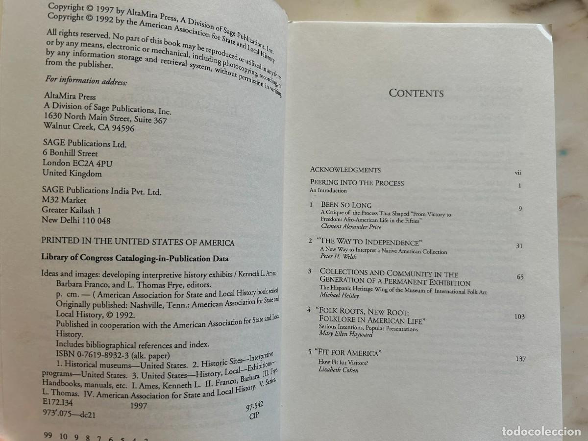 Libros de segunda mano: IDEAS AND IMAGES - DEVELOPING INTERPRETIVE HISTORY EXHIBITS - Foto 2