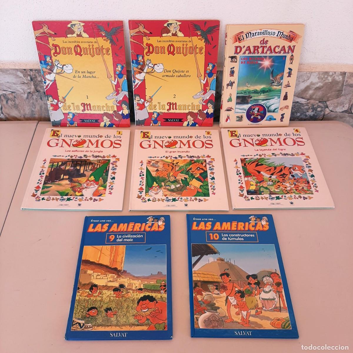 Second hand books: Lote libros series animadas Don Quijote D'Artac&aacute;n El nuevo mundo de los gnomos Las Am&eacute;ricas