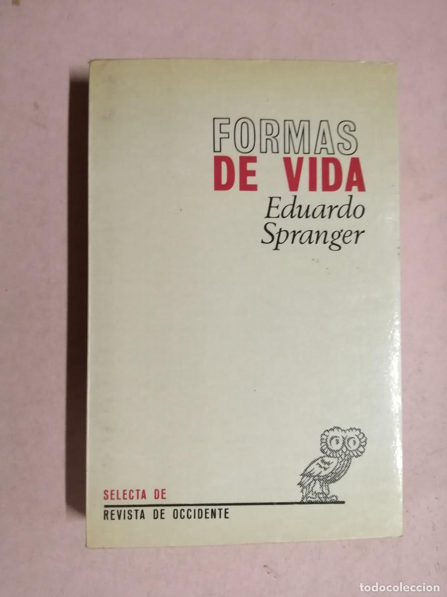 Libros de segunda mano: FORMAS DE VIDA (EDUARDO SPRANGER)