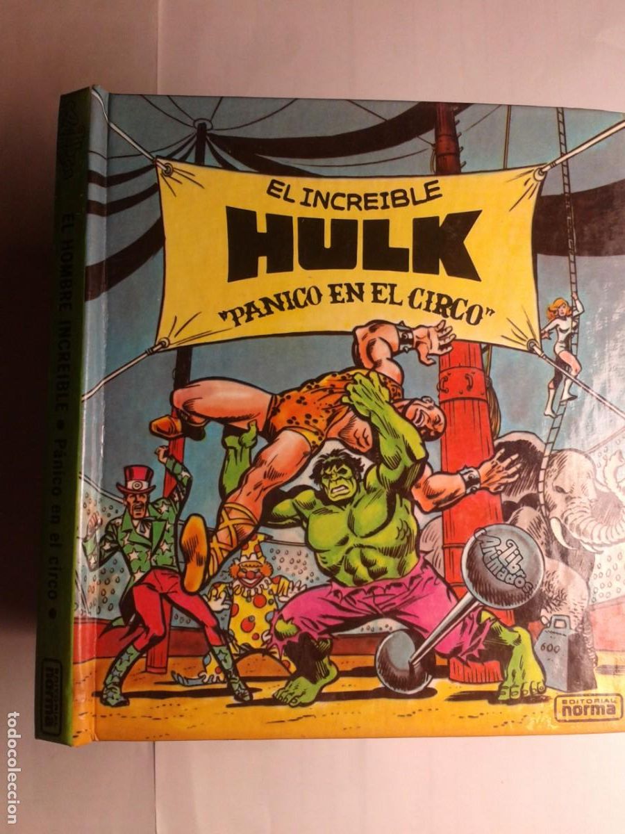 Gebrauchte B&uuml;cher: EL INCREIBLE HULK PANICO EN EL CIRCO 1982 EDITORIAL NORMA LIBROS ANIMADOS