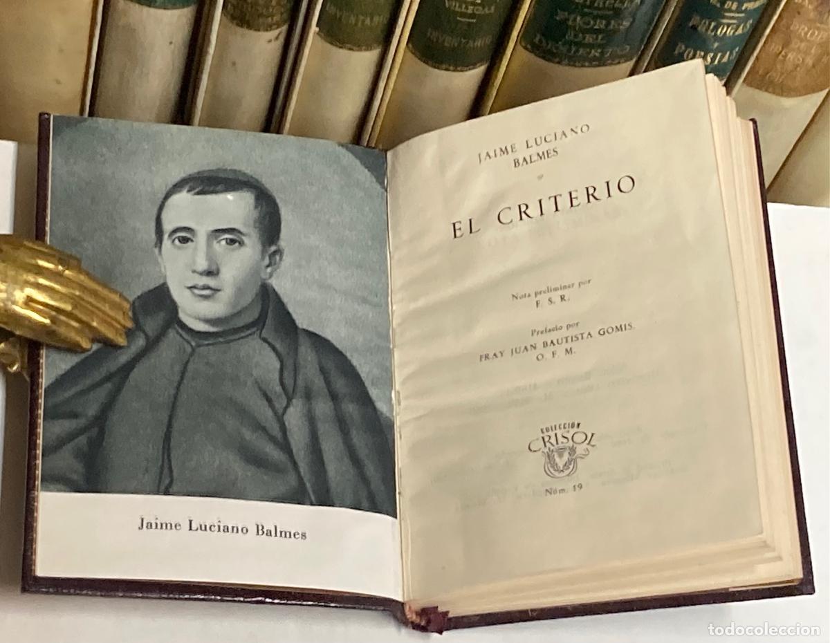 Libros de segunda mano: A&Ntilde;O 1960 - EL CRITERIO POR JAIMA BALMES - AGUILAR COLECCI&Oacute;N CRISOL N&ordm; 19