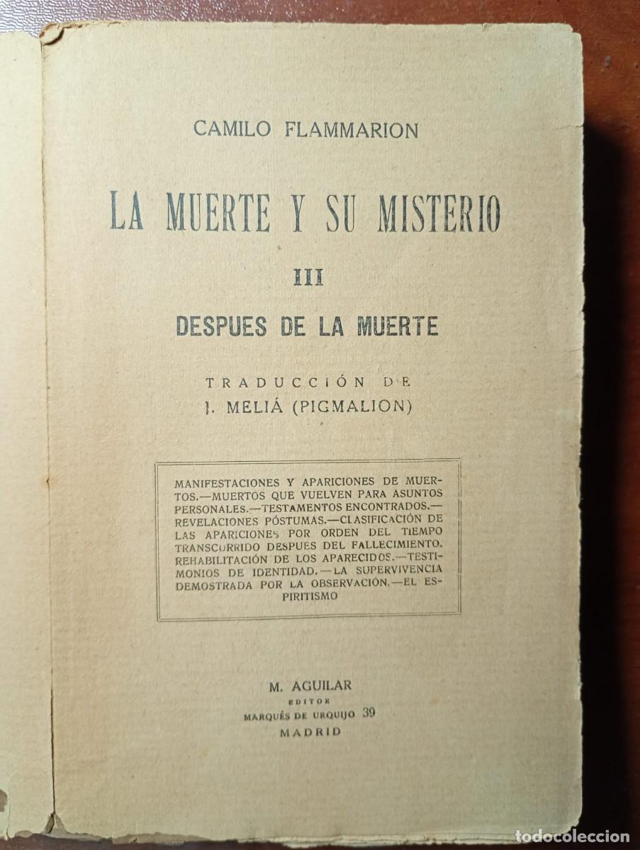 Libros de segunda mano: LA MUERTE Y SU MISTERIO III. CAMILO FLAMMARION