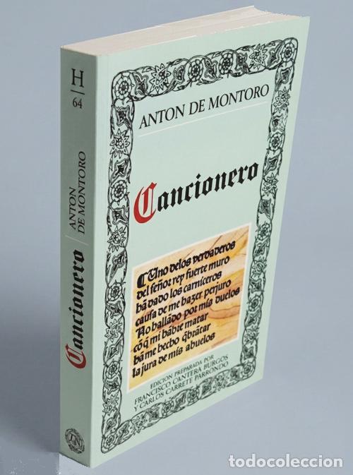 Gebrauchte B&uuml;cher: CANCIONERO. ANTON DE MONTORO. FRANCISCO CANTERA BURGOS. CARLOS CARRETE PARRONDO.