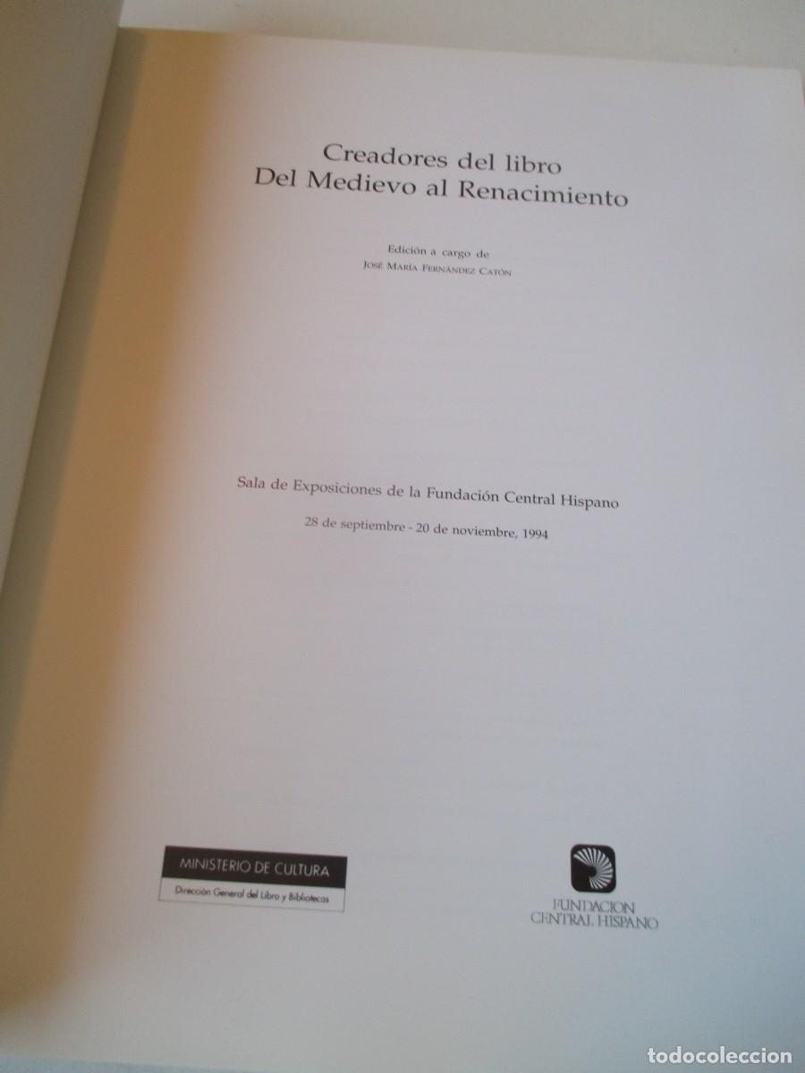 Libros de segunda mano: Creadores del libro del Medievo al Renacimiento W41588 - Foto 2