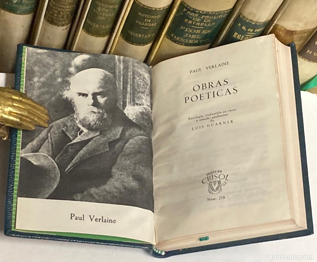 Libros de segunda mano: A&Ntilde;O 1965 - OBRAS PO&Eacute;TICAS DE PAUL VERLAINE - AGUILAR COLECCI&Oacute;N CRISOL N&ordm; 218