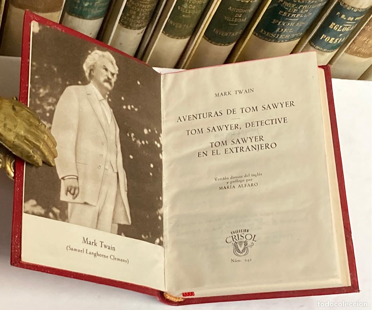 Libros de segunda mano: A&Ntilde;O 1957 - AVENTURAS DE TOM SAWYER POR MARK TWAIN - AGUILAR COLECCI&Oacute;N CRISOL N&ordm; 242