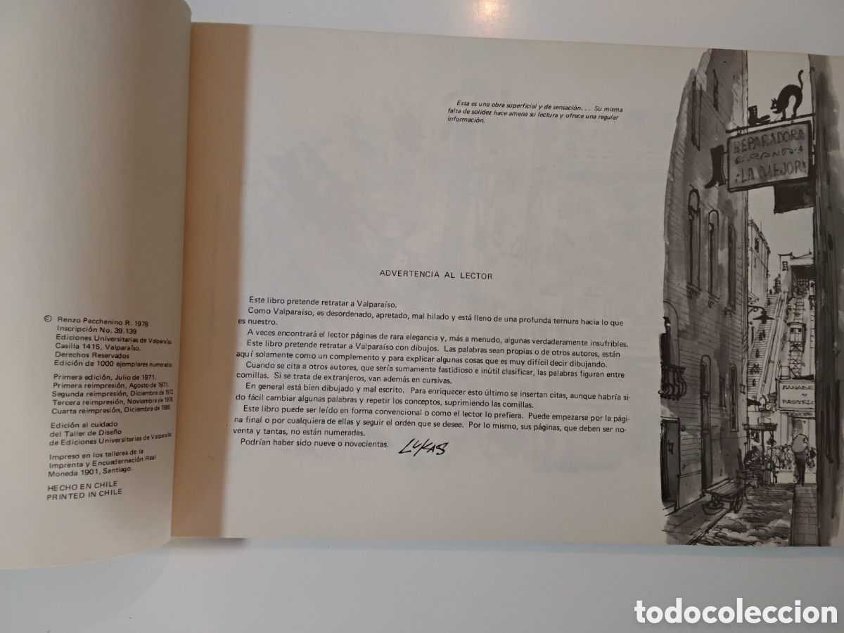 Libros de segunda mano: LUKAS &ndash; APUNTES PORTE&Ntilde;OS &ndash; EDICIONES UNIVERSITARIAS DE VALPARA&Iacute;SO &ndash; 1981 - Foto 2