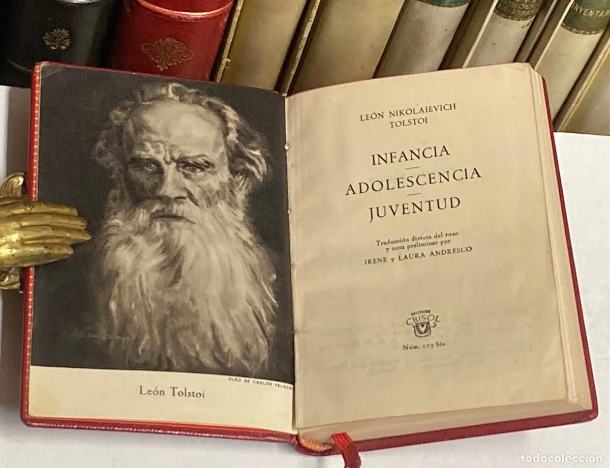 Libros de segunda mano: A&Ntilde;O 1956 - INFANCIA, ADOLESCENCIA Y JUVENTUD POR TOLSTOI - AGUILAR COLECCI&Oacute;N CRISOL N&ordm; 173 BIS