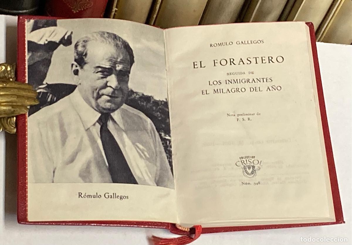 Libros de segunda mano: A&Ntilde;O 1959 - EL FORASTERO. LOS INMIGRANTES POR R&Oacute;MULO GALLEGOS - AGUILAR COLECCI&Oacute;N CRISOL N&ordm; 348