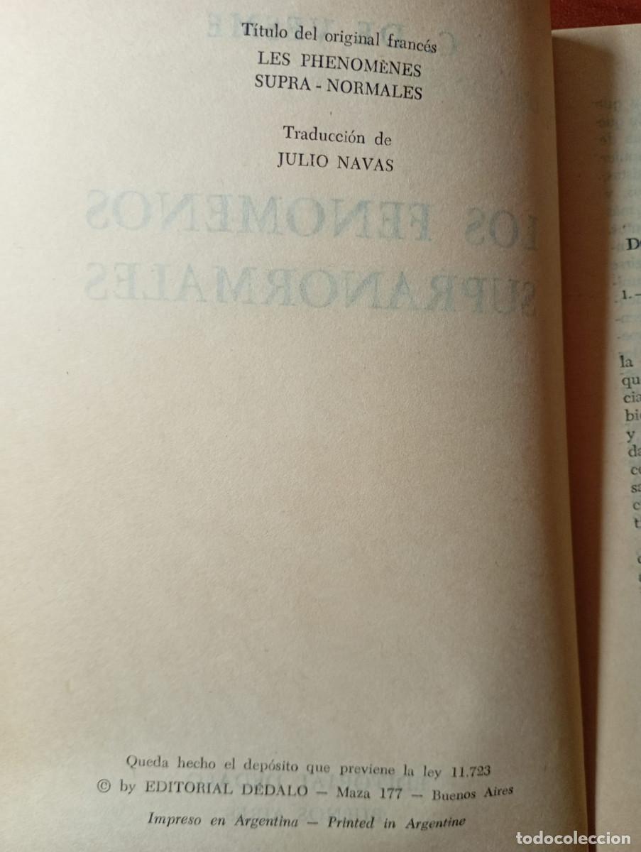 Libros de segunda mano: LOS FENOMENOS SUPRA-NORMALES. C. DE VESME - Foto 2