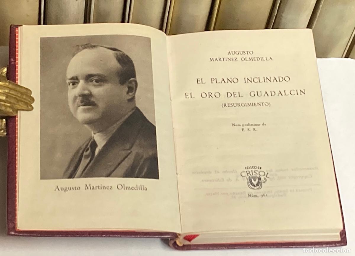 Libros de segunda mano: A&Ntilde;O 1952 - EL PLANO INCLINADO POR MART&Iacute;NEZ OLMEDILLA - AGUILAR COLECCI&Oacute;N CRISOL N&ordm; 361