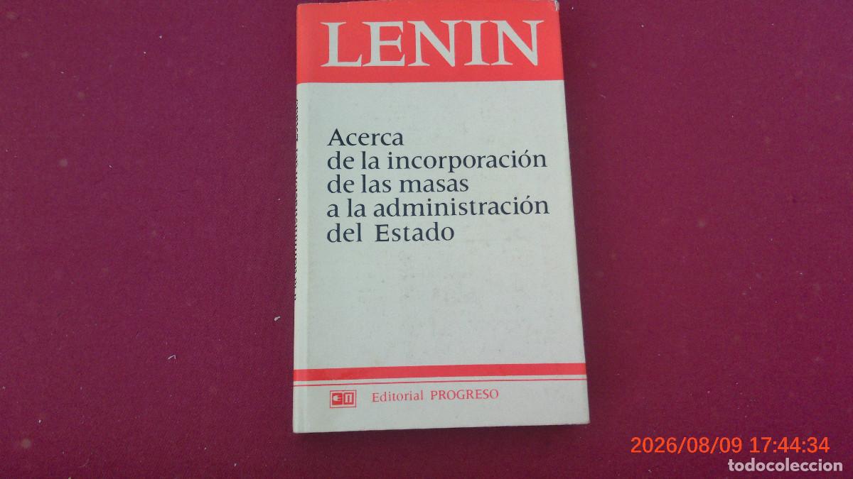 Libros de segunda mano: Acerca de la incorporaci&oacute;n de las masas a la administraci&oacute;n del estado. Lenin. Editorial Progreso 19
