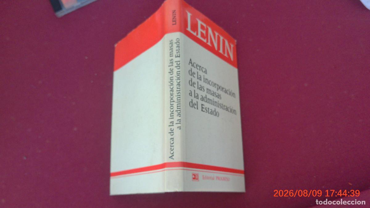 Libros de segunda mano: Acerca de la incorporaci&oacute;n de las masas a la administraci&oacute;n del estado. Lenin. Editorial Progreso 19 - Foto 2