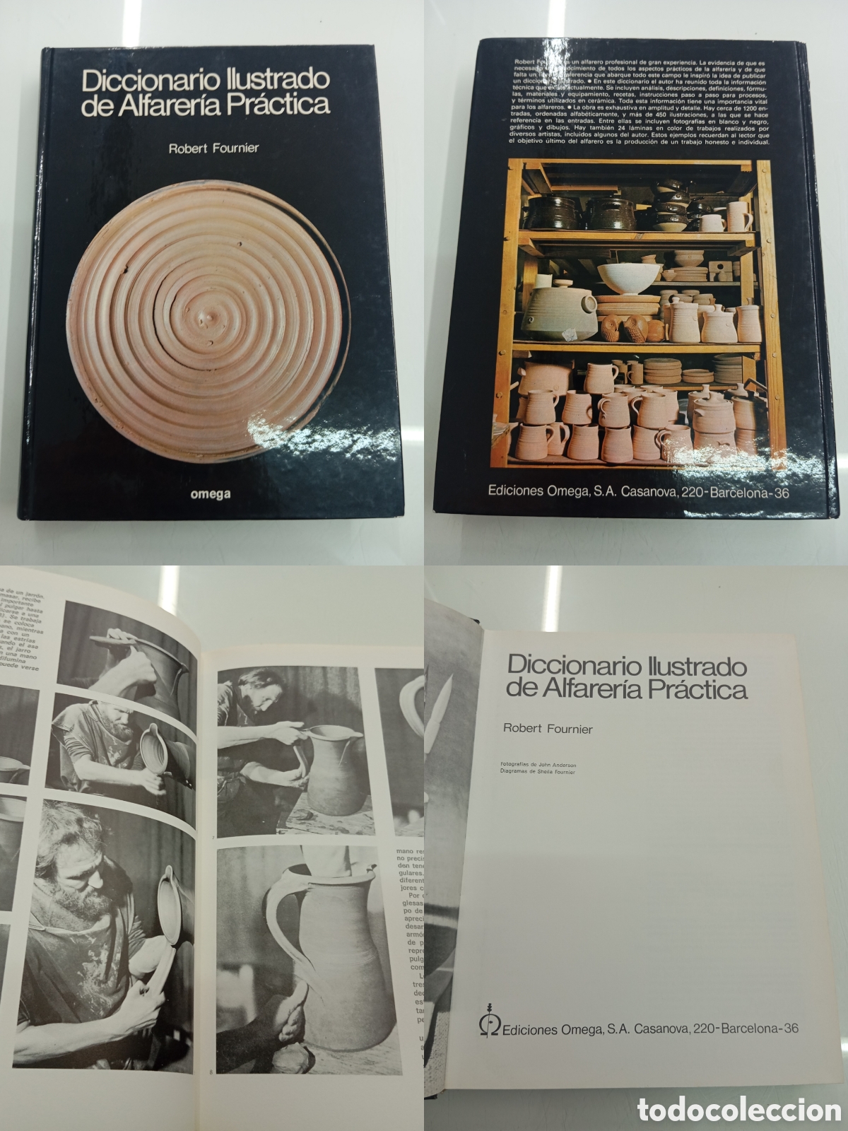 Libros de segunda mano: DICCIONARIO ILUSTRADO DE ALFARER&Iacute;A PR&Aacute;CTICA Robert Fournier ED OMEGA 1981 CERAMICA POPULAR ARTESANIA