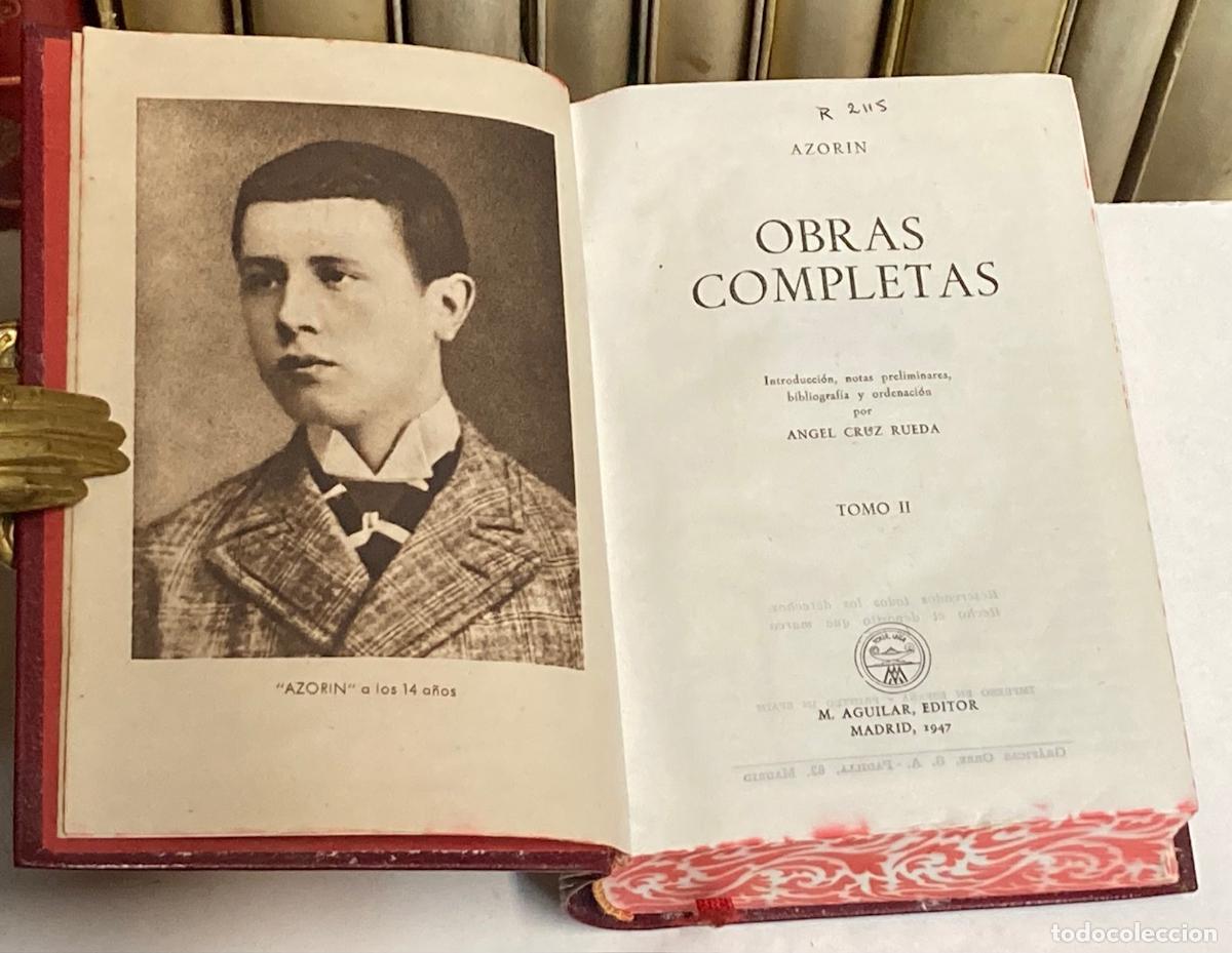 Libros de segunda mano: A&Ntilde;O 1947 - AZOR&Iacute;N OBRAS COMPLETAS TOMO II - AGUILAR COLECCI&Oacute;N JOYA 1&ordf; EDICI&Oacute;N CORTES PINTADOS