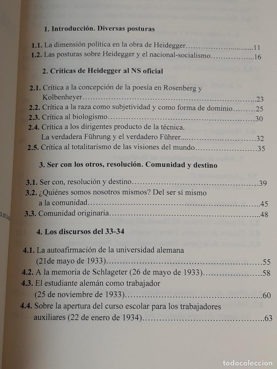 Libros de segunda mano: HEIDEGGER Y LA POLITICA EUGENIO GIL - Foto 4