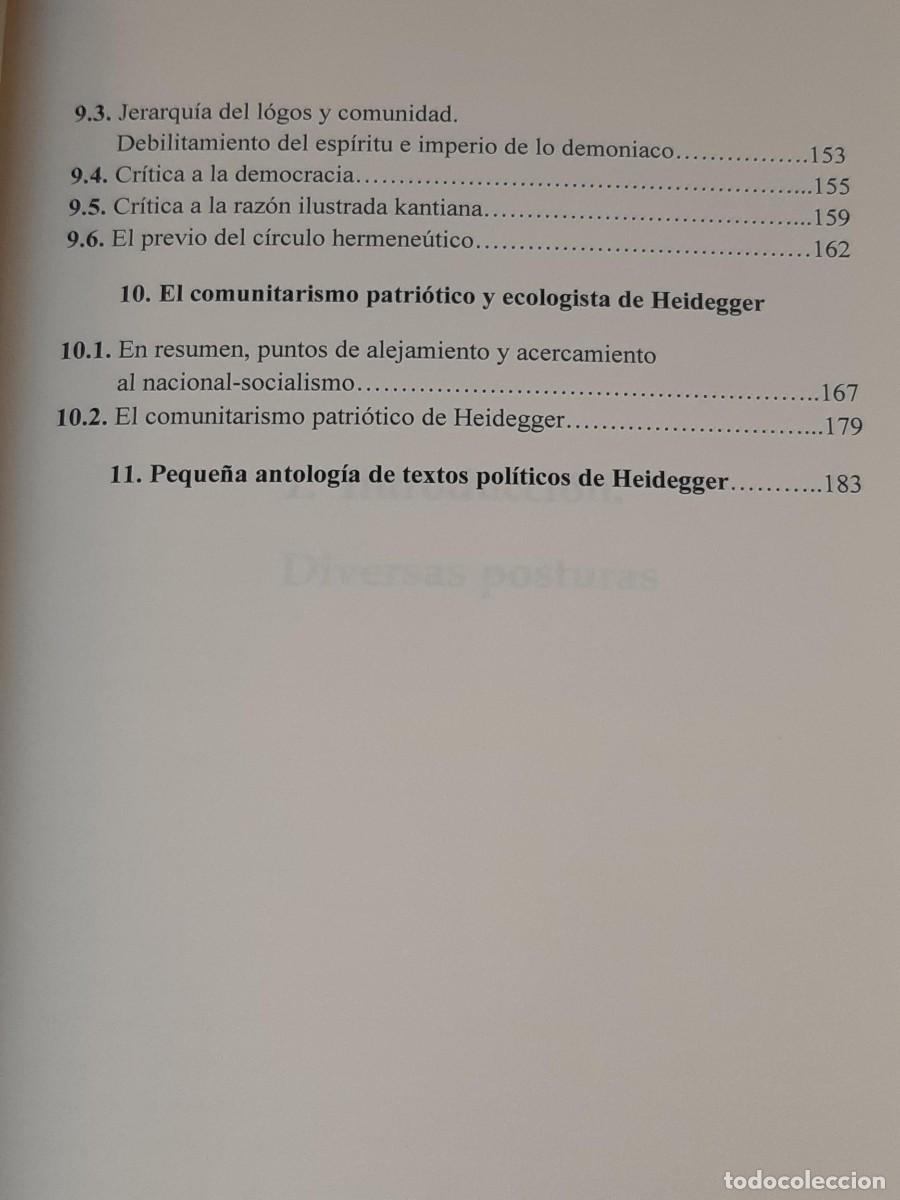 Libros de segunda mano: HEIDEGGER Y LA POLITICA EUGENIO GIL - Foto 5