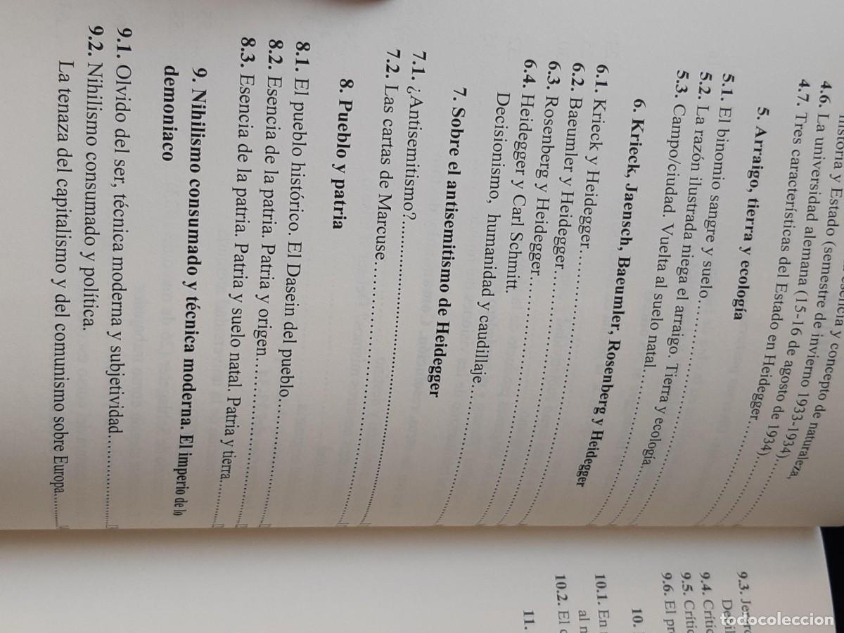 Libros de segunda mano: HEIDEGGER Y LA POLITICA EUGENIO GIL - Foto 6
