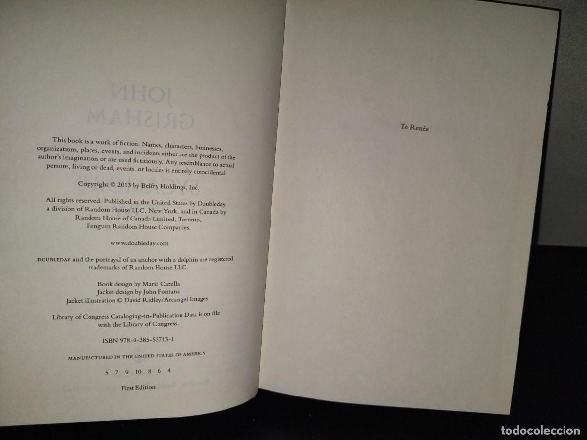 Libros de segunda mano: 198- Sycamore Row - John Grisham, DOUBLEDAY, First Edition 2013 - Foto 5