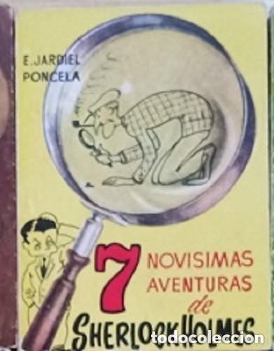 Libros de segunda mano: 7 nov&iacute;simas aventuras de Sherlock Holmes &ndash; E. Jardiel Poncela -Minilibro PULGA -11 X 8 CM