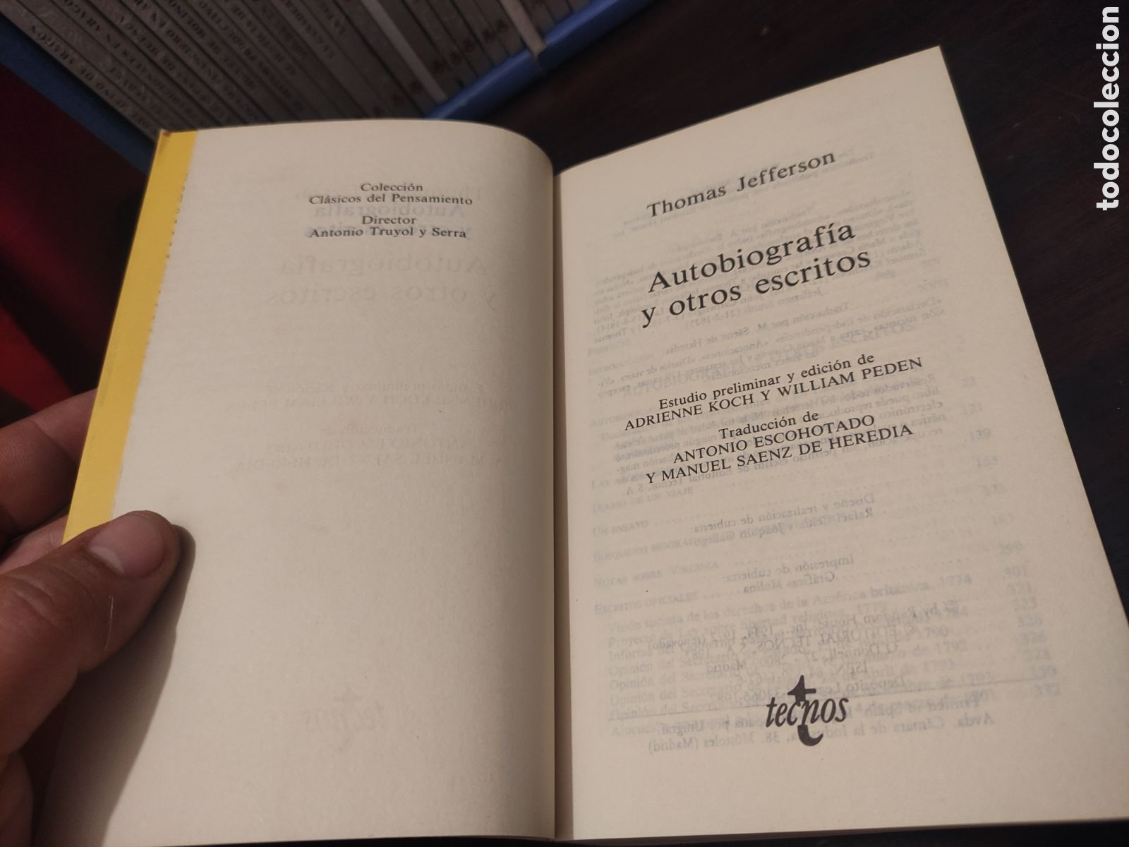 Libros de segunda mano: AUTOBIOGRAF&Iacute;A Y OTROS ESCRITOS - THOMAS JEFFERSON - Foto 8