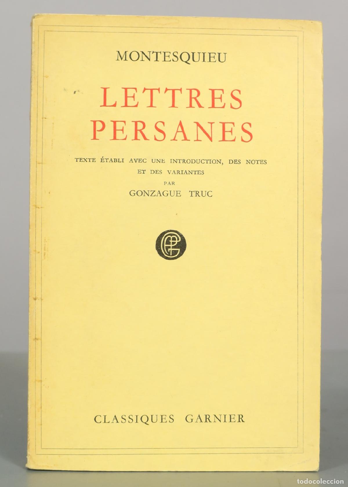 Libros de segunda mano: Lettres persanes - Montesquieu - Classiques Garnier