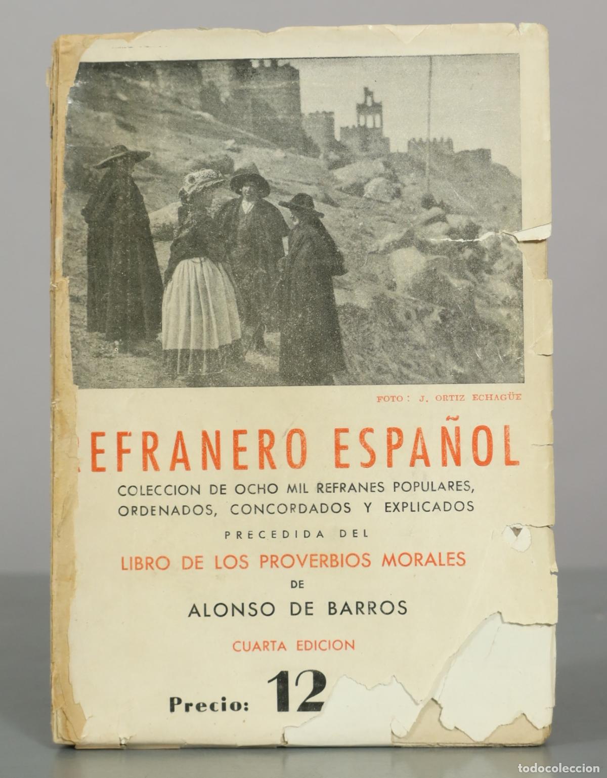 Libros de segunda mano: Refranero Espa&ntilde;ol - Alonso de Barros - Ediciones Ib&eacute;ricas