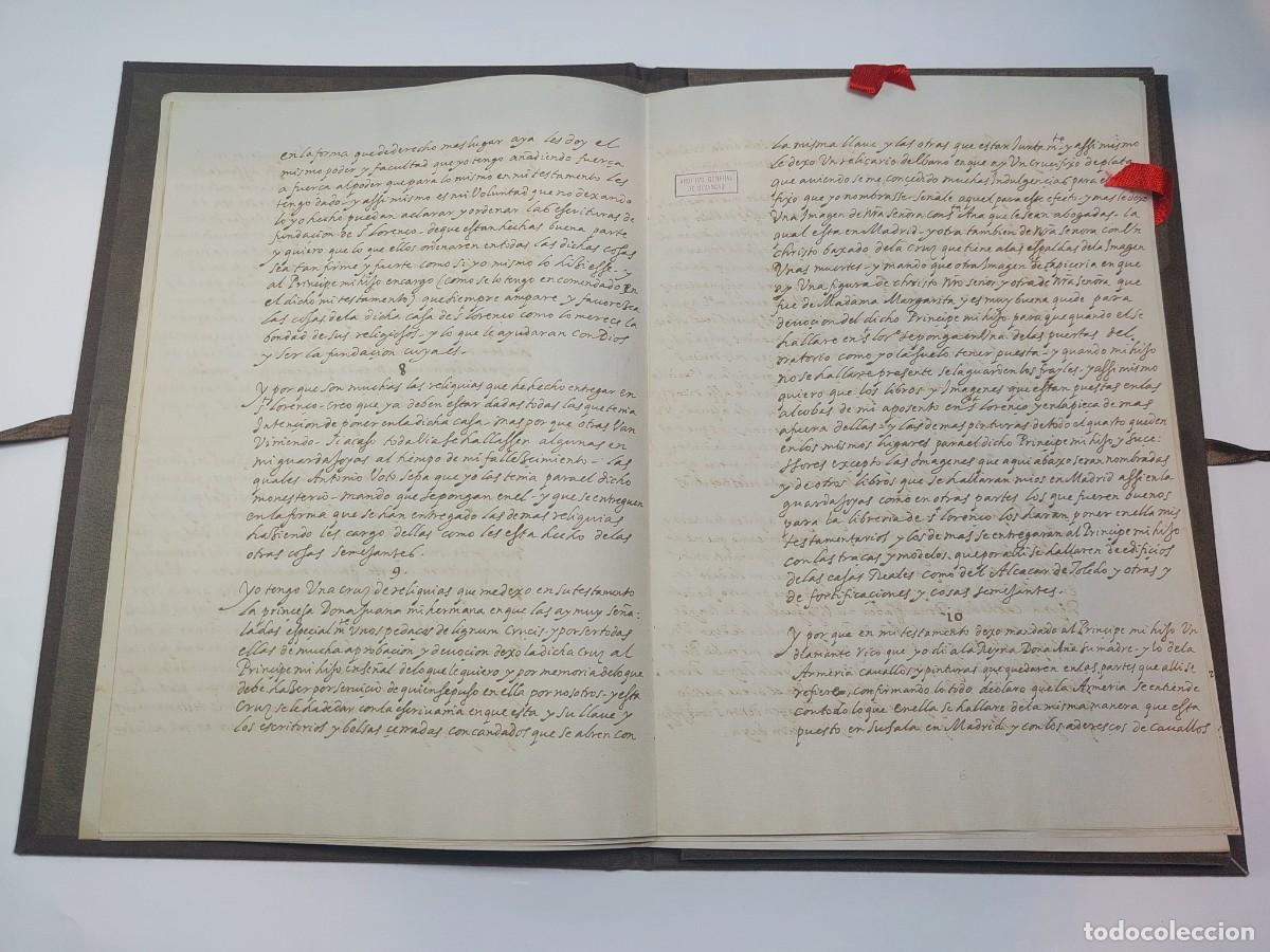 Libros de segunda mano: Codicilo y &uacute;ltima voluntad de Felipe II - Ediciones Grial 1997 - facs&iacute;mil - Foto 4