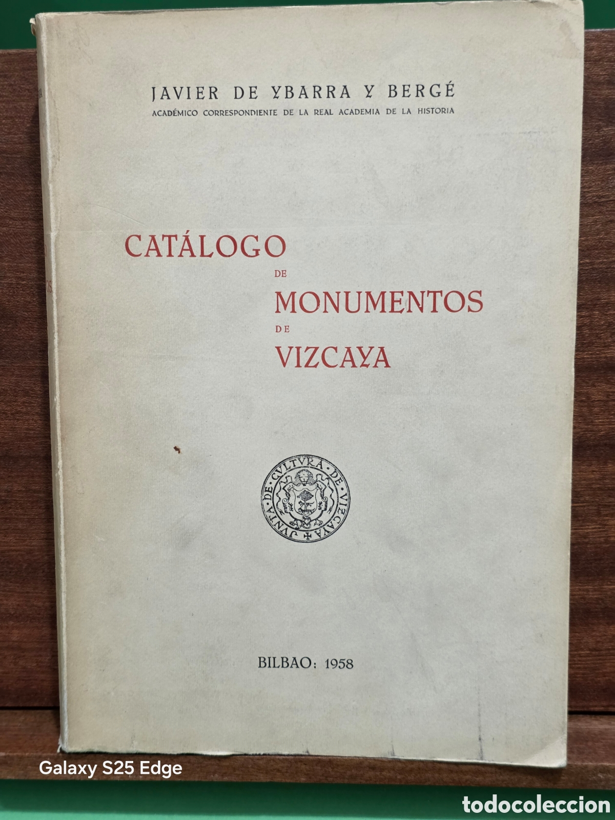 Libros de segunda mano: &rdquo;&rdquo;CAT&Aacute;LOGO DE MONUMENTOS DE VIZCAYA&rdquo;&rdquo;...JAVIER DE YBARRA Y BERG&Eacute;...BILBAO...1958...